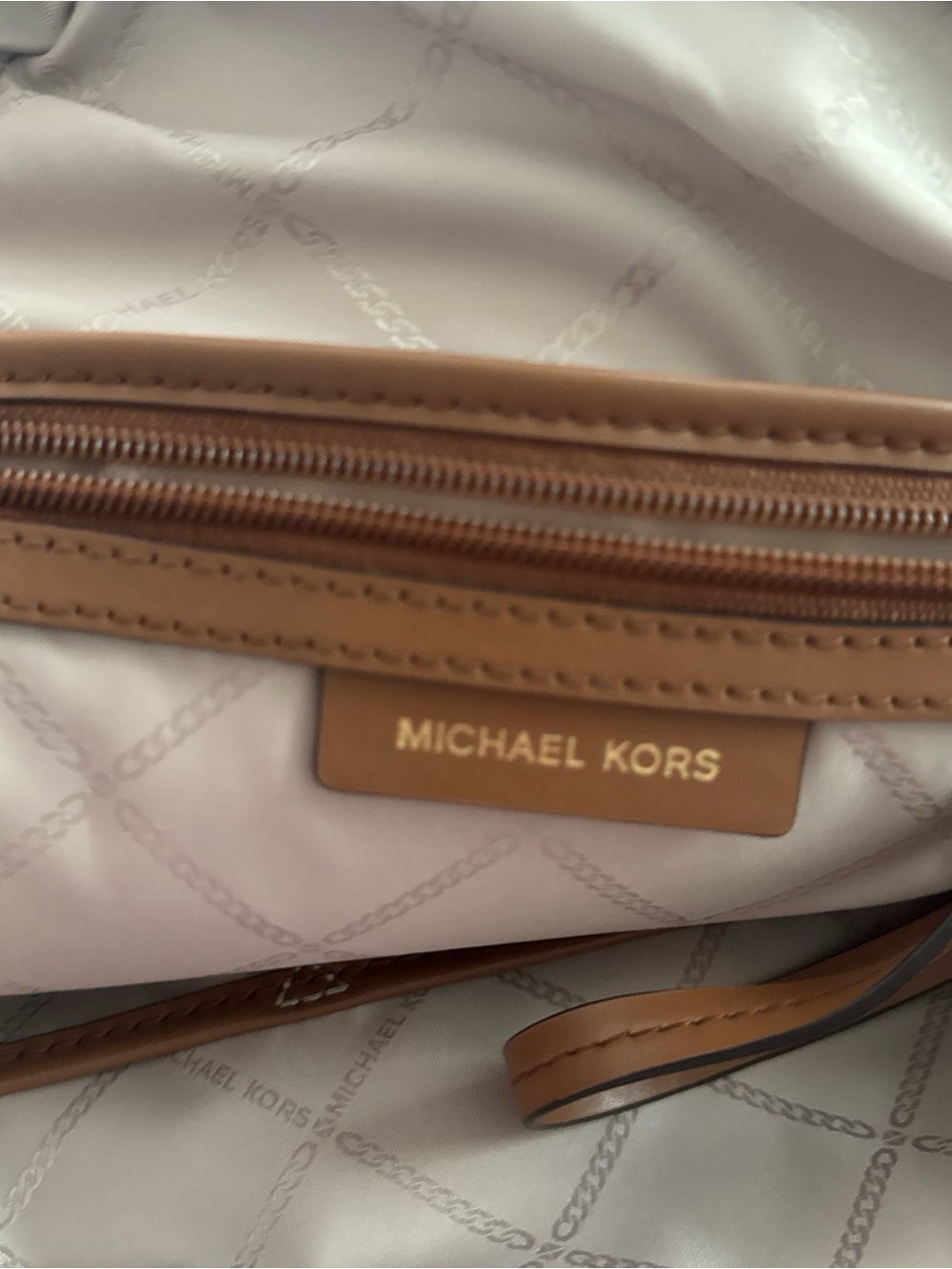 Michael Kors Brown Logo Backpack with Matching Wallet Set - Picture 4 of 6